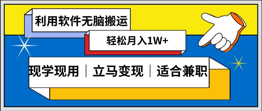 （8496期）低密度新赛道 视频无脑搬 一天1000+几分钟一条原创视频 零成本零门槛超简单-三石资源库