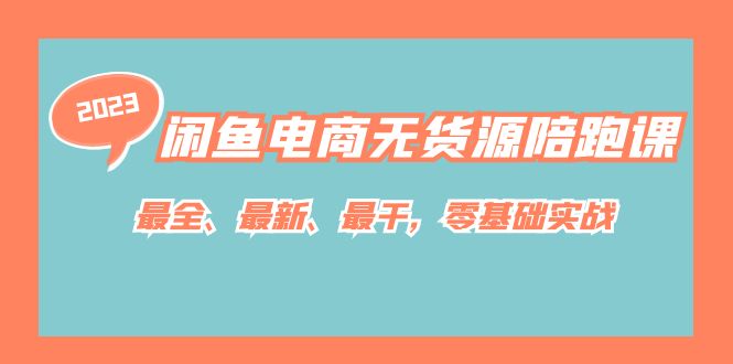 闲鱼电商无货源陪跑课，最全、最新、最干，零基础实战-三石淘金网