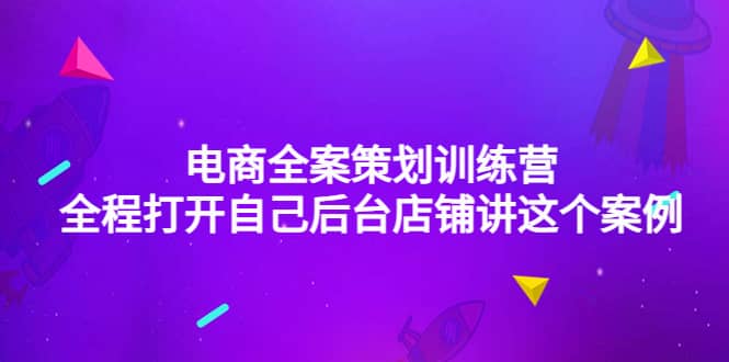 电商全案策划训练营：全程打开自己后台店铺讲这个案例（9节课时）-三石资源库