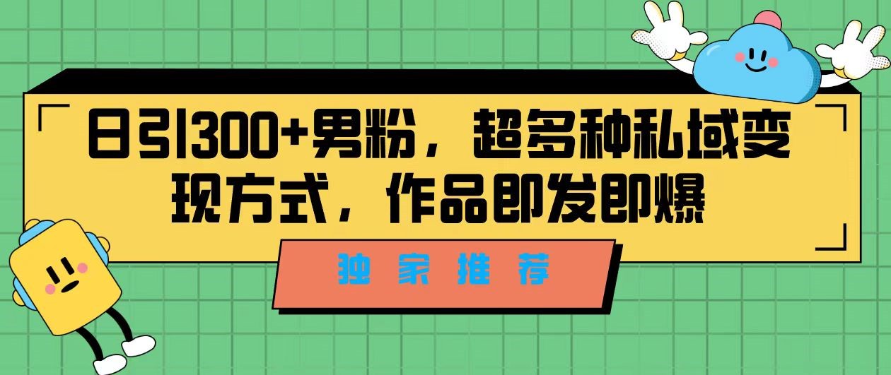 独家推荐！日引300+精准男性粉丝，分类风格视频新玩法2.0！变现超级快-三石淘金网
