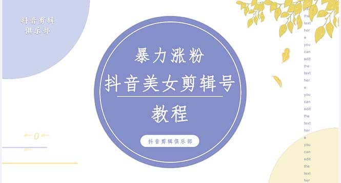 抖音快手暴力涨粉美女混剪视频教程 百分百过原创图片教程 附带违规申诉方法-三石资源库