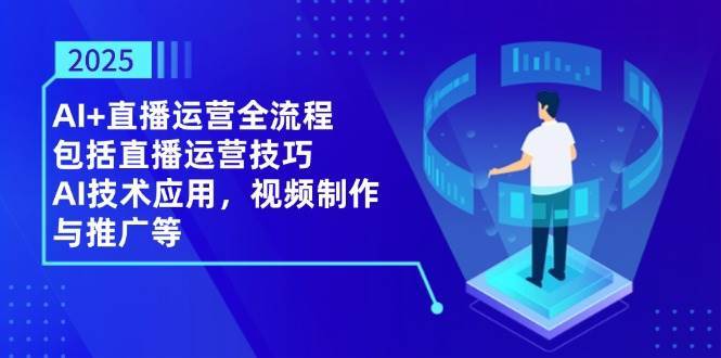 2025AI+直播运营全流程，包括直播运营技巧，AI技术应用，视频制作与推广等-三石资源库