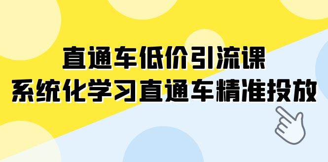 （7698期）直通车-低价引流课，系统化学习直通车精准投放（14节课）-三石资源库