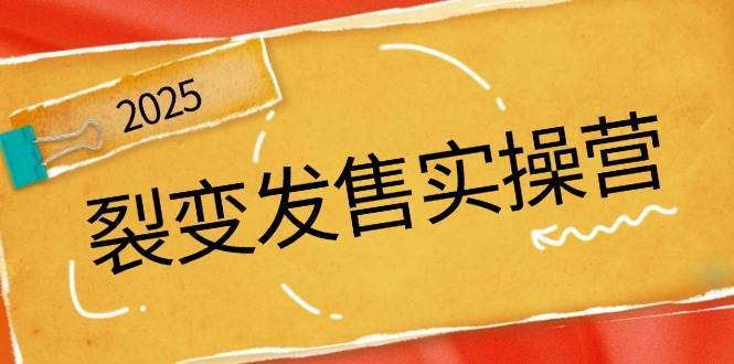 裂变发售实操营，全景解析裂变逻辑，打造动销新玩法，助力私域流量引爆-三石淘金网