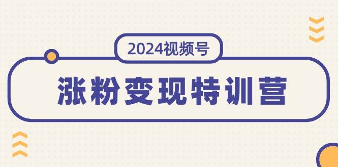 （11779期）2024视频号-涨粉变现特训营：一站式打造稳定视频号涨粉变现模式（10节）-三石资源库