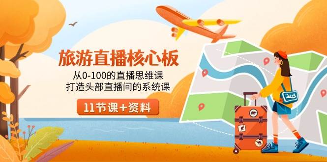 （9003期）旅游-直播核心板，从0-100的直播思维课，打造头部直播间的系统课-三石资源库