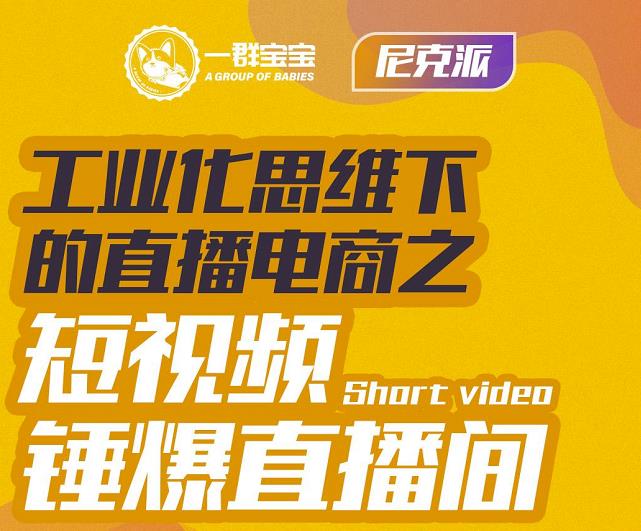 尼克派·工业化思维下的直播电商之短视频锤爆直播间，听话照做执行爆单-三石资源库