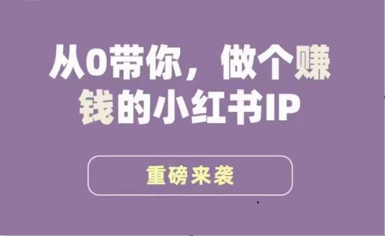 小红书运营大宝典，从0带你做个赚钱的小红书IP-三石淘金网