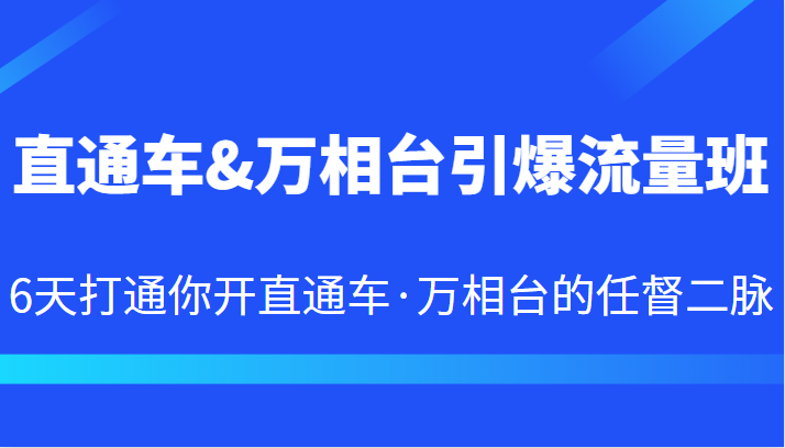 直通车&万相台引爆流量班 6天打通你开直通车·万相台的任督二脉-三石淘金网