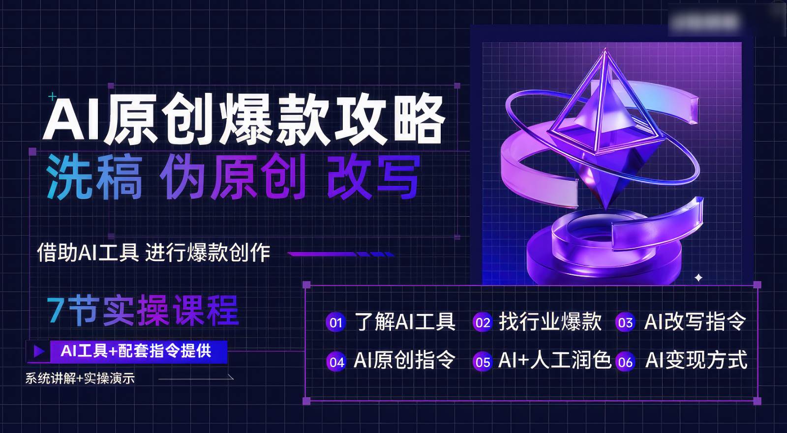 AI原创爆款攻略，洗稿改写伪原创必备，轻松创作10万+爆款文案-三石资源库