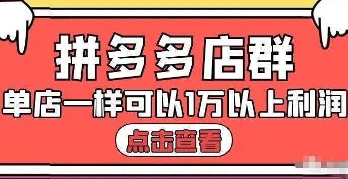 拼多多店群单店一样可以产出1万5以上利润【付费文章】-三石资源库