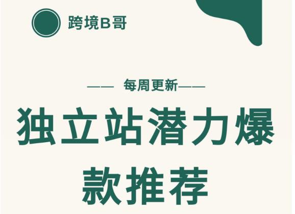 【跨境B哥】独立站潜力爆款选品推荐，测款出单率高达百分之80（每周更新）-三石淘金网