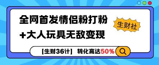 【生财36计】全网首发情侣粉打粉+大人玩具无敌变现-三石资源库