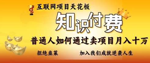 互联网项目天花板，知付付费项目，普通人如何通过卖项目月入十个，拒绝韭菜【揭秘】-三石资源库