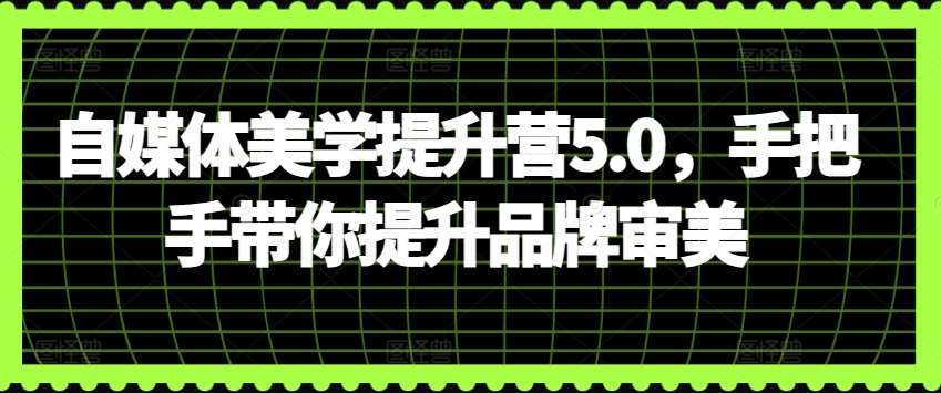 自媒体美学提升营5.0，手把手带你提升品牌审美-三石资源库