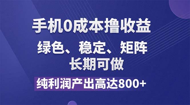 （11976期）纯利润高达800+，手机0成本撸羊毛，项目纯绿色，可稳定长期操作！-三石资源库