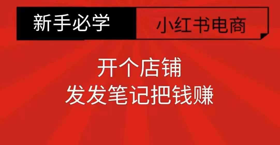 小红书零食共创【新手易上手】开个店铺，发发笔记把钱赚-三石淘金网