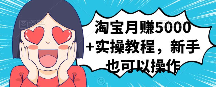 淘宝月赚5000+实操教程，新手也可以操作-三石淘金网