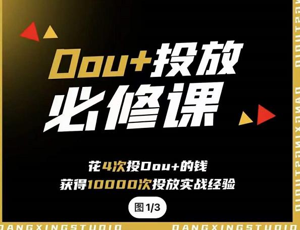 代同学DOU+投放训练营，用付费流量撬动大额自然流量，过得超额变现转化-三石资源库