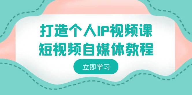 打造个人IP视频课-短视频自媒体教程，个人IP如何定位，如何变现-三石淘金网