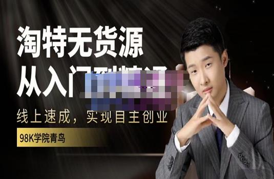 98k学院的淘特无货源线上速成课，从入门到精通，让你最小投入，最高回报-三石资源库
