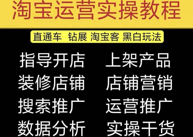 2023淘宝开店教程0基础到高级全套视频网店电商运营培训教学课程（2月更新）-三石资源库