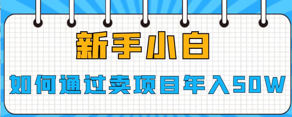 新手小白如何通过卖项目年入50W【揭秘】-三石资源库