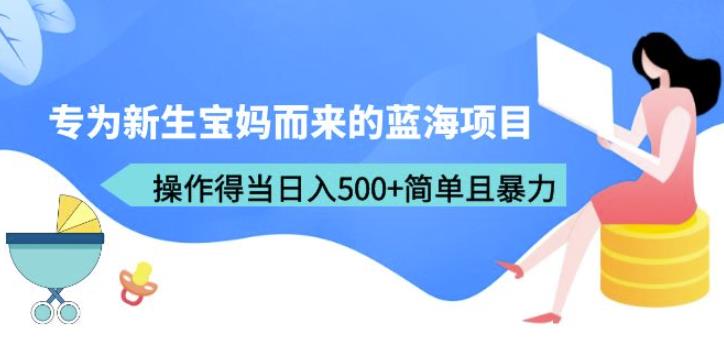 专为新生宝妈而来的蓝海项目，操作得当日入500+简单且暴力（教程+工具）【揭秘】-三石资源库