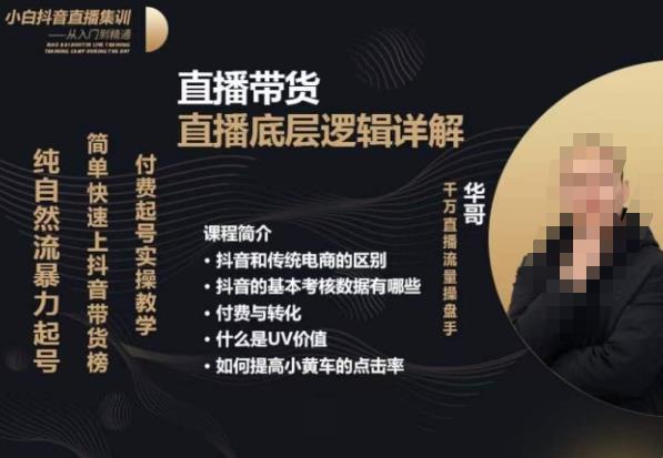 从0-1自然流快速起号​直播的底层逻辑，纯自然流暴力起号，简单快速上抖音带货榜-三石资源库