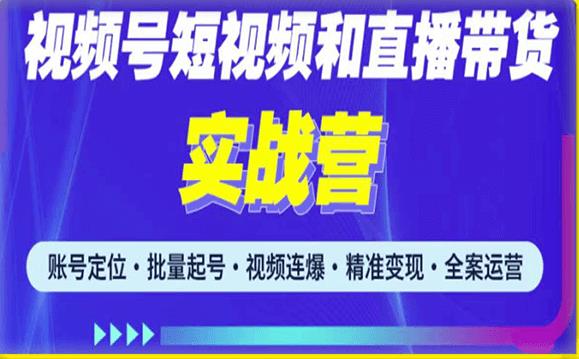 2023最新微信视频号引流和变现全套运营实战课程，小白也能玩转视频号短视频和直播运营-三石资源库