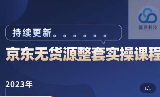 蓝七·2023京东店群整套实操视频教程，京东无货源整套操作流程大总结，减少信息差，有效做店发展-三石资源库