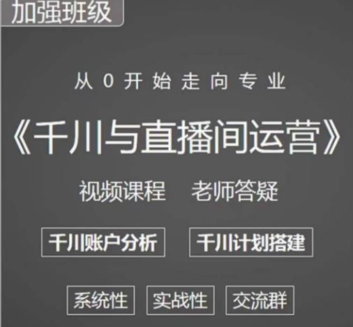 阳光哥·千川图文与直播间运营，从0开始走向专业，包含千川短视频图文、千川直播间、小店随心推-三石淘金网