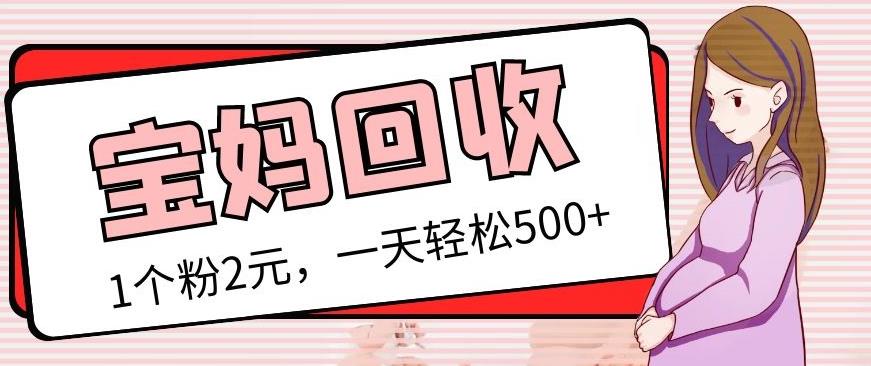 最新宝妈粉回收变现计划及胎教音乐高端变现玩法全套教程！（非老玩法）-三石淘金网