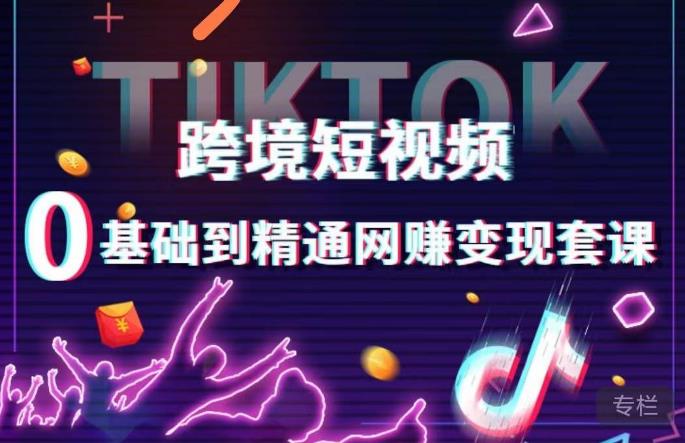 跨境短视频TIKTOK 0基础到精通网赚变现套课，跨境短视频独立站带货变现技巧-三石资源库