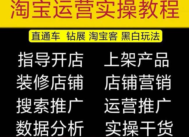2023淘宝开店教程0基础到高级全套视频网店电商运营培训教学课程-三石资源库