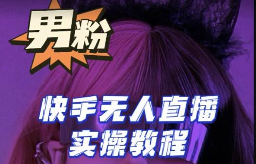 【男粉落地项目】零基础玩转男粉快手无人直播月入3w+,2023快手无人直播实操教程-三石资源库