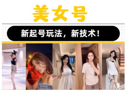 2023抖音快手短视频美女号课程制作玩法教程，美女号搬运新起号玩法，新技术（素材+教程）-三石淘金网