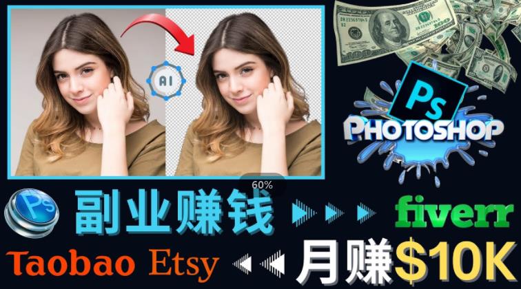 掌握PS修图技能，月赚5000美元以上–利用Adobe Photoshop赚钱的3种途径-三石资源库