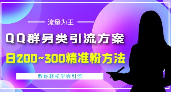 价值888的QQ群另类引流方案，半自动操作日200~300精准粉方法【视频教程】-三石资源库