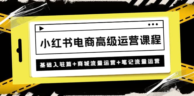 小红书电商高级运营课程：基础入驻篇+商城流量运营+笔记流量运营-三石资源库