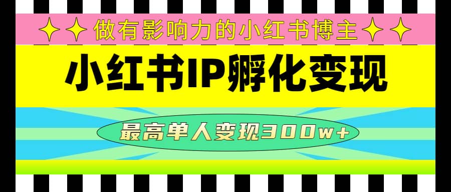 某收费培训-小红书IP孵化变现：做有影响力的小红书博主-三石资源库