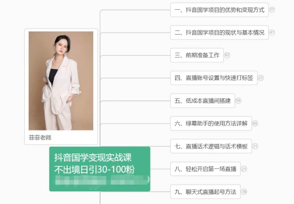 抖音国学变现项目：不出境日引30-100粉实战课程-三石淘金网