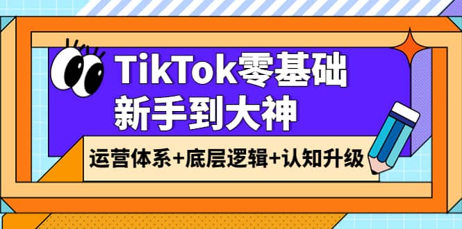 TikTok零基础新手到大神：运营体系+底层逻辑+认知升级（9节系列课）-三石资源库
