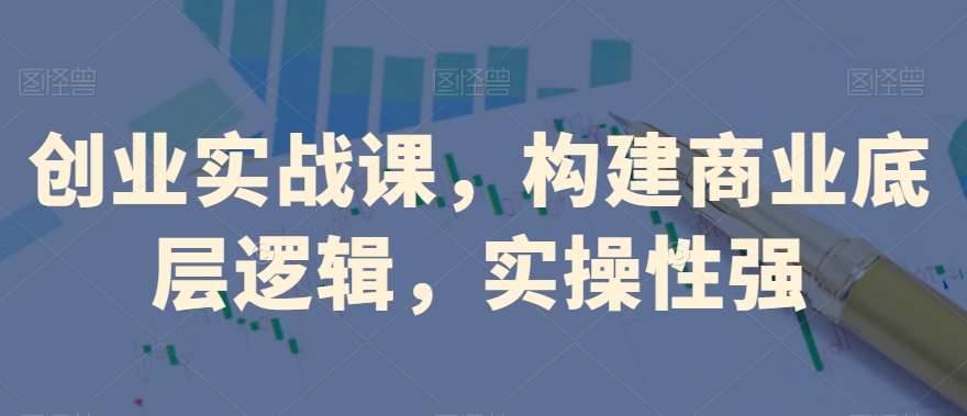 创业实战课，​构建商业底层逻辑，实操性强-三石资源库
