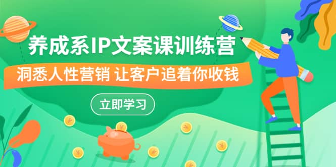 养成系-IP文案课训练营，文案心法的天花板 洞悉人性营销 让客户追着你收钱-三石资源库