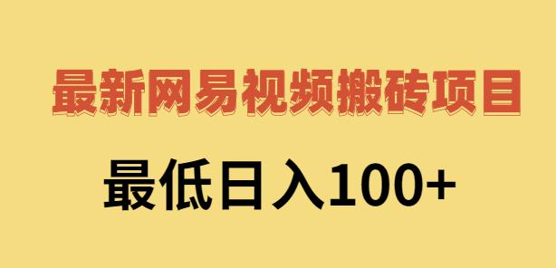 2022网易视频搬砖赚钱，日收益120（视频教程+文档）-三石资源库