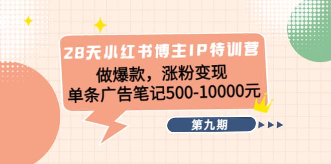 28天小红书博主IP特训营《第9期》-三石资源库
