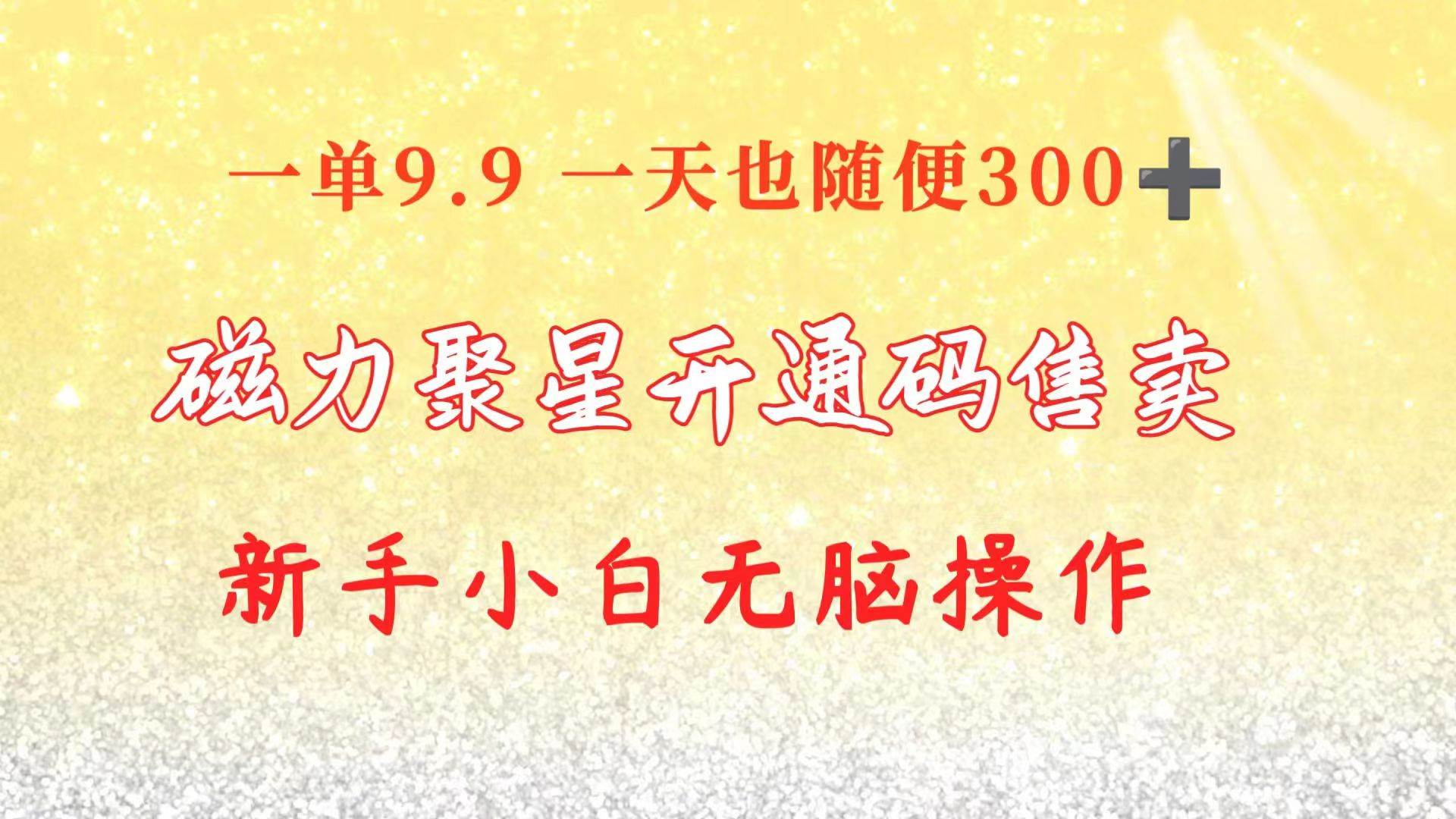 （10519期）快手磁力聚星码信息差 售卖  一单卖9.9  一天也轻松300+ 新手小白无脑操作-三石资源库
