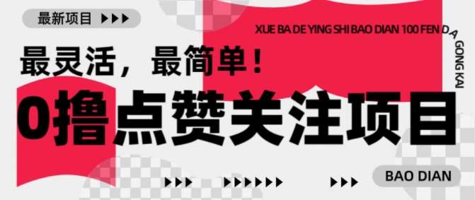 【0撸】最新点赞关注小项目，1毛起赚，1块起提-三石资源库