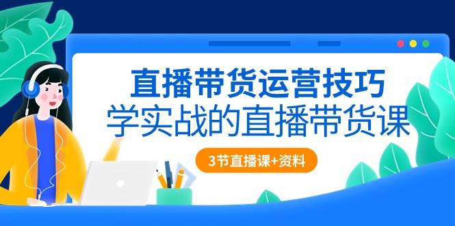 （10229期）直播带货运营技巧，学实战的直播带货课（3节直播课+配套资料）-三石淘金网